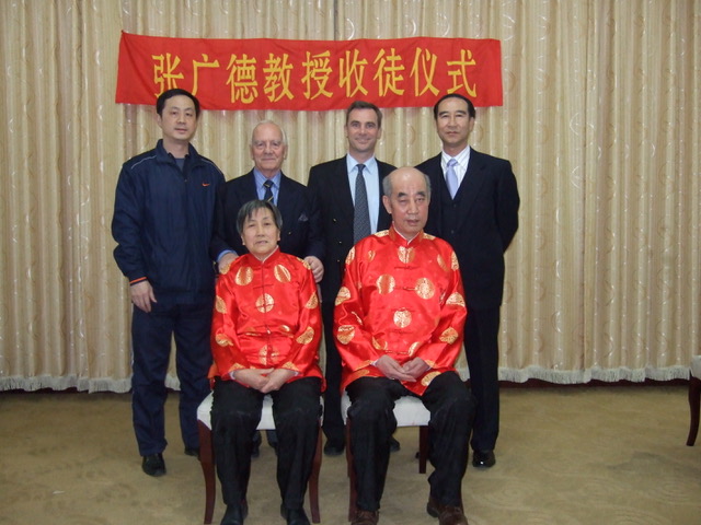 Richard and Simon Watson with Professor Zhang, Hu Xiaofei and Yang Bailong